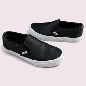 Vans Classic Slip-On Leather Perforated Sneakers